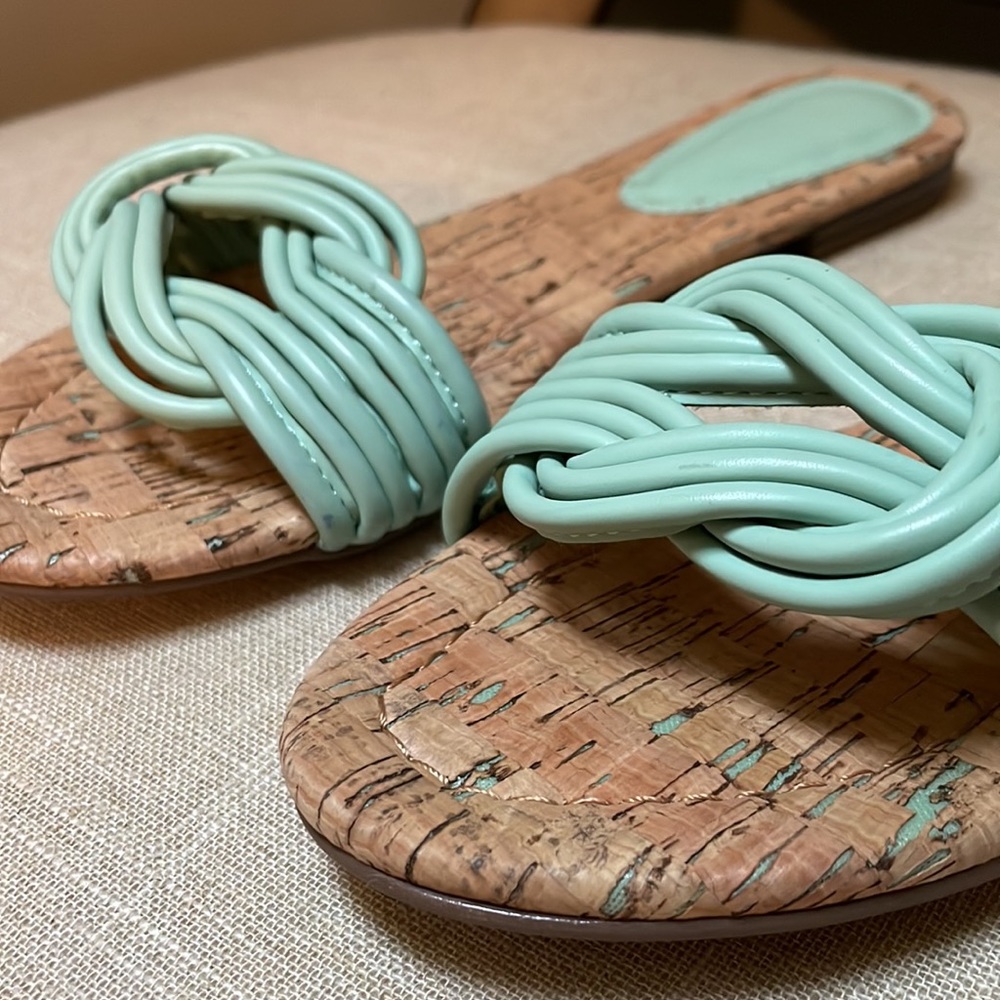 NWOT Espirit Braided Cork Sandals